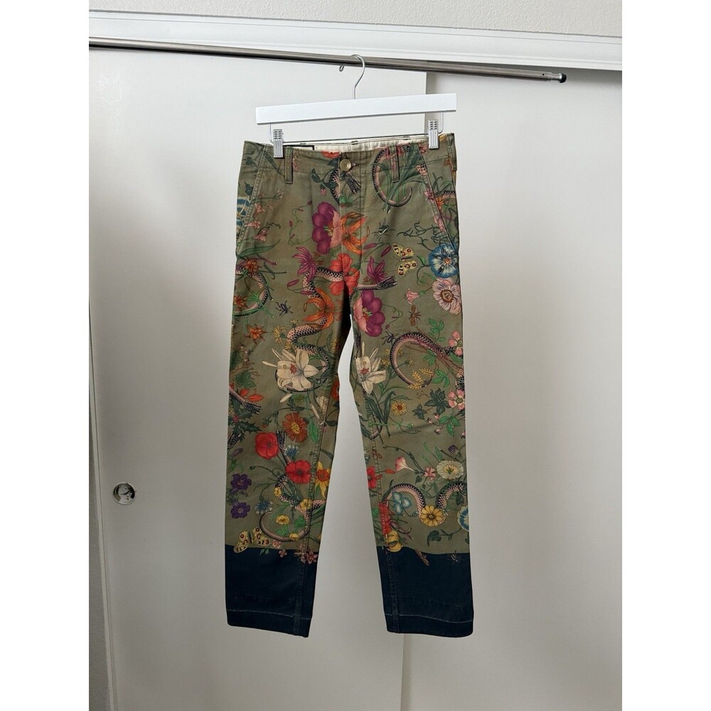 Gucci - Flora Snake Print Chino Pants